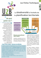 Visuel 1ère page fiche U2B "La biodiversité à l'échelle de la planification territoriale"